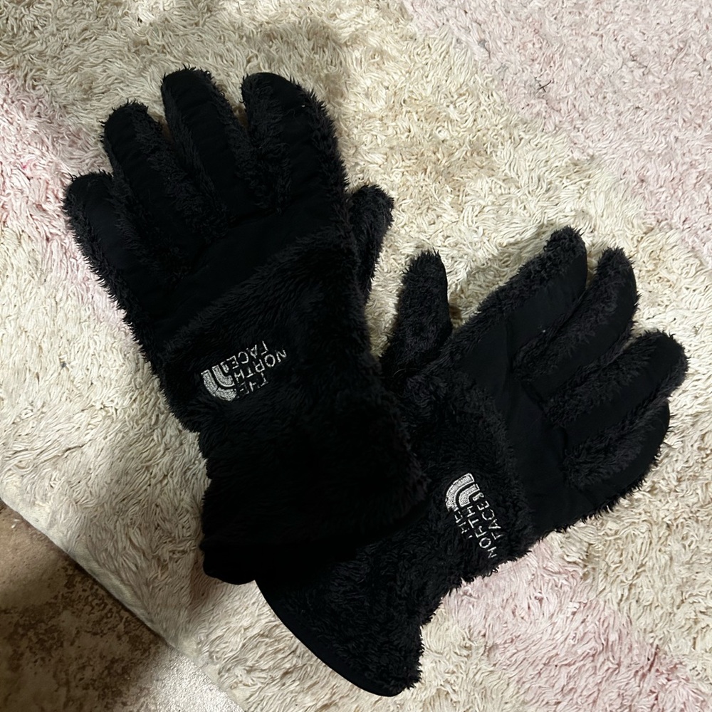 The North Face Kids Black Fleece Gloves size M